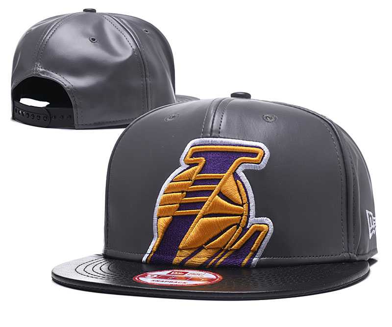 Lakers Team Logo Gray Leather Adjustable Hat GS,We sell and wholesale Lakers Team Logo Gray Leather Adjustable Hat GS on line form chian!